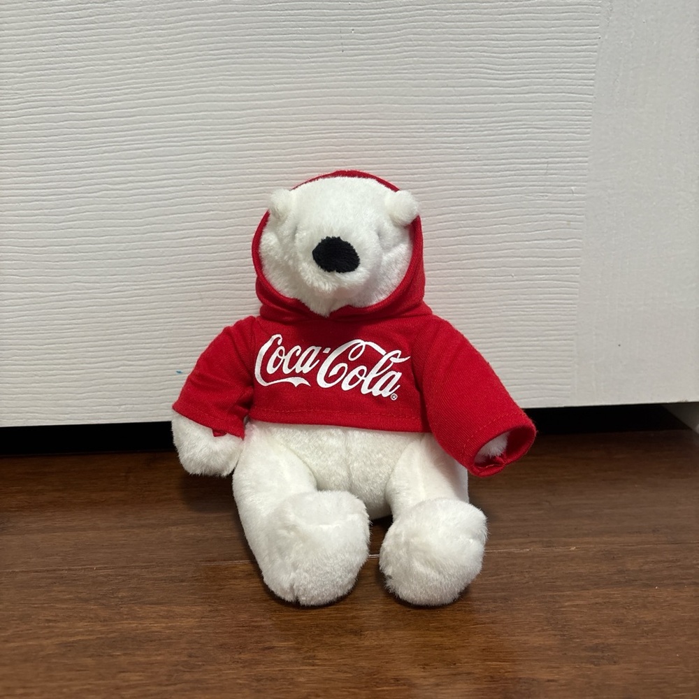 Coca-Cola White Polar Bear in Red Hoodie